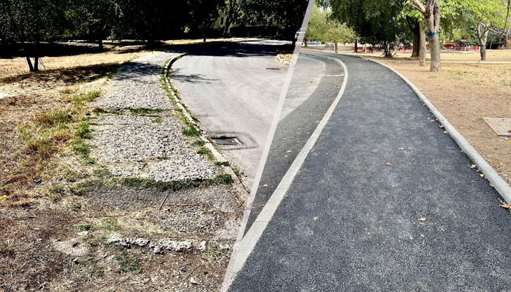 Премахнаха 50-сантиметрова бетонова настилка при ремонта на тротоар в квартал "Дружба 3"