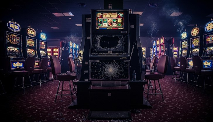 Мъжът счупил дисплея на машината с юмрук Мъжът счупил дисплея на машината с юмрук