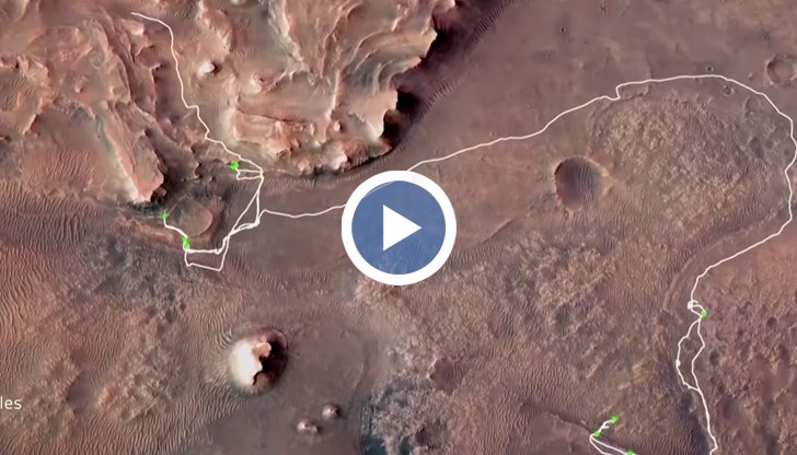 Уникален скален образец разкрива потенциални биологични следи, свързани с микроорганизми на Червената планета