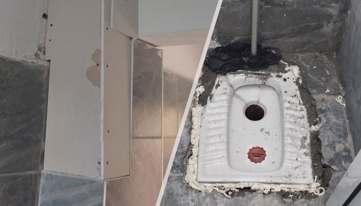 Течащи кранове, стеснени помещения и опасност от падане в тоалетните на 26 СУ "Йордан Йовков" след "основен" ремонт