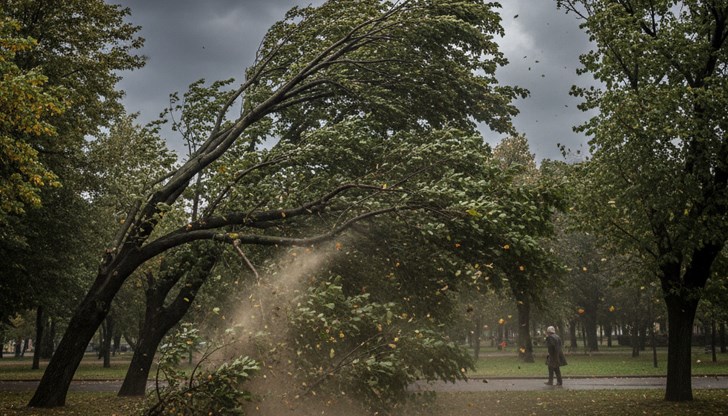 НИМХ обяви жълт код за силен вятър в 17 области на страната