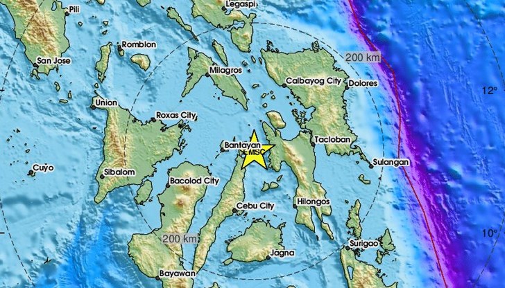Няма опасност от цунами след силния трус край остров Бохол Няма опасност от цунами след силния трус край остров Бохол