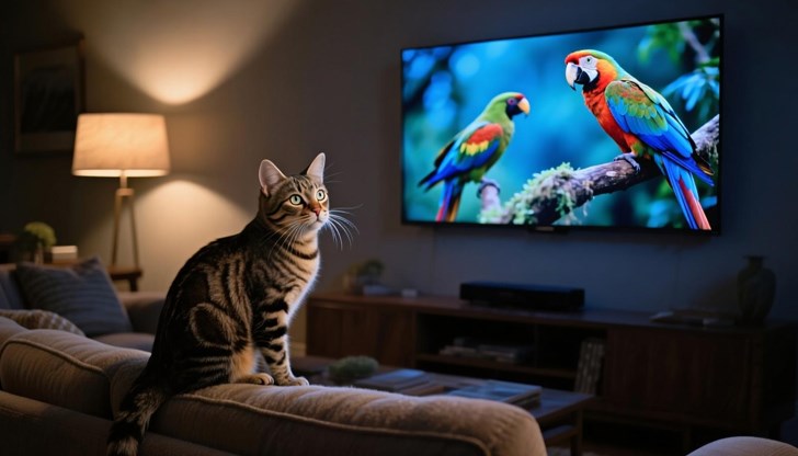 Изследване доказва, че 6% от времето котките прекарват пред екрана Изследване доказва, че 6% от времето котките прекарват пред екрана