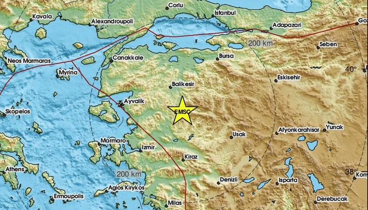 Трусът с магнитуд 3,3 е регистриран близо до град Сънъдъргъ