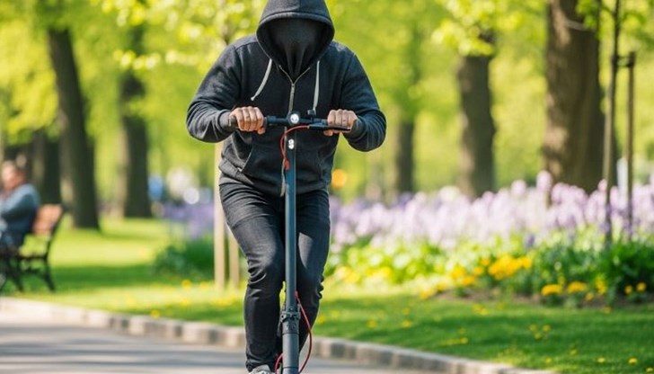 Превозното средство е било заключено за стойка за велосипеди