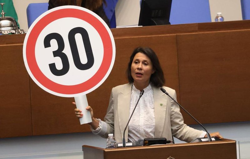 Депутатката от ПП-ДБ използва символ от 30 км/ч за критика