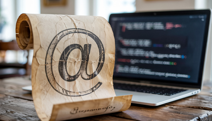 Първата документирана употреба на @ е от 1536 г., а