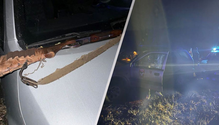 Нарушителят е блъснал служебен автомобил при опит да избяга от