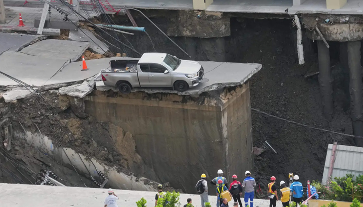 Над 30-метров кратер се отвори пред болница и предизвика евакуация