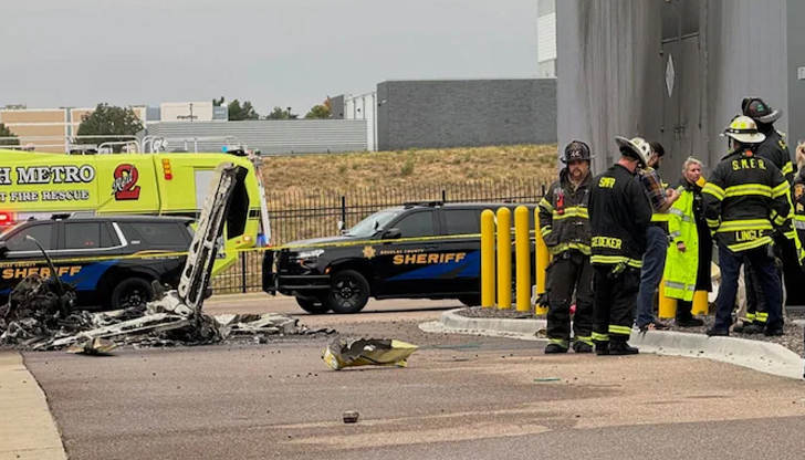 Машината се разби минути след излитане и предизвика пожар в