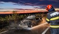 Автомобил изгоря в окръг Гюргево, шофьорът е в неизвестност