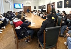 Групата беше посрещната от заместник ректора доц Галина ИвановаГрупа от 50