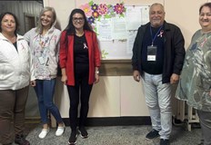 Таблото с послания е в подкрепа на борбата с рака