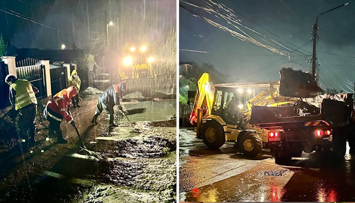 Екипи работиха без прекъсване, за да възстановят пораженията от проливния дъжд