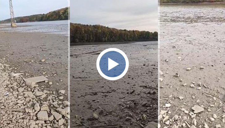 Източването заради ремонт на дигата разкри кал и тиня