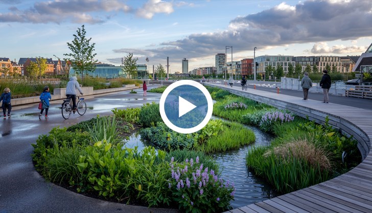 След катастрофа през 2011 година датската столица инвестира милиарди в зелени решения срещу наводненията