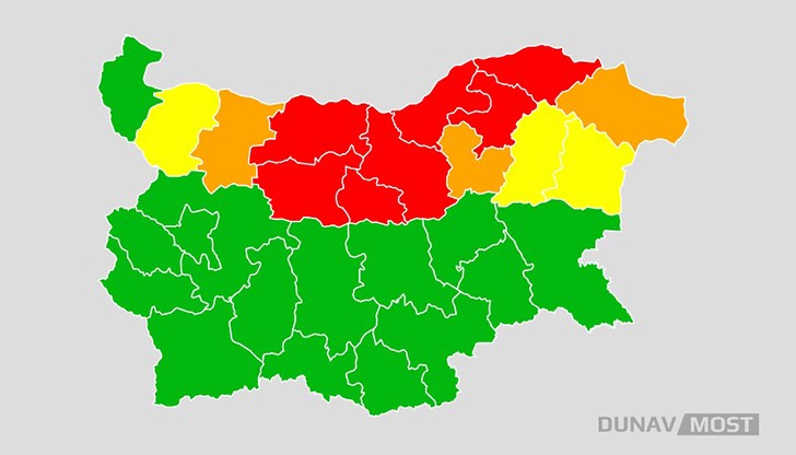 НИМХ алармира с червен код за потоп в Русенско НИМХ алармира с червен код за потоп в Русенско