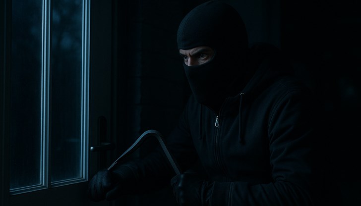 Извършителят е проникнал през счупен прозорец и е отнесъл пари и вещи