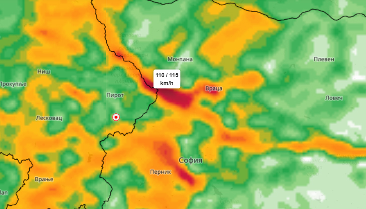 Студен фронт ще донесе валежи от дъжд, възможни са гръмотевици