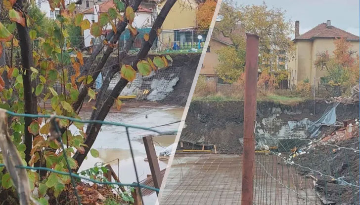 Част от оградата на имота се срути, РДНСК спря дейноститеЖители