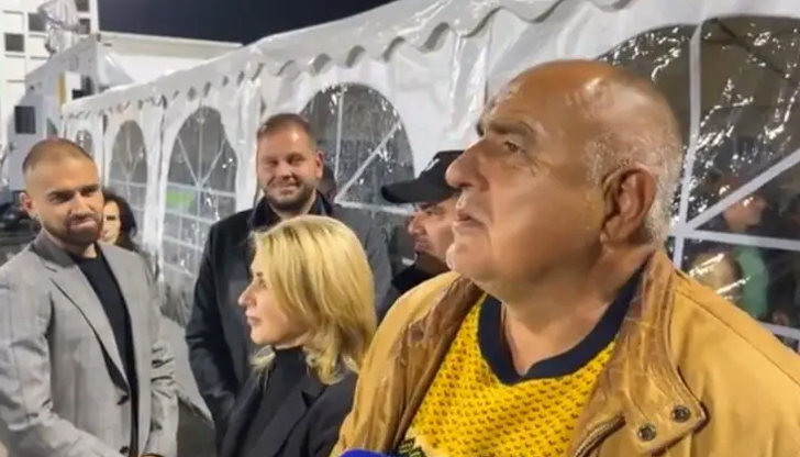 Лидерът на ГЕРБ направи политически коментар от стадион Христо Ботев