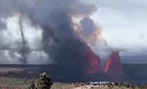 Вулканът Килауеа създаде огнено "волнадо"