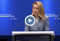 В 5 минутното си изказване на форум в Брюксел Назарян трудно