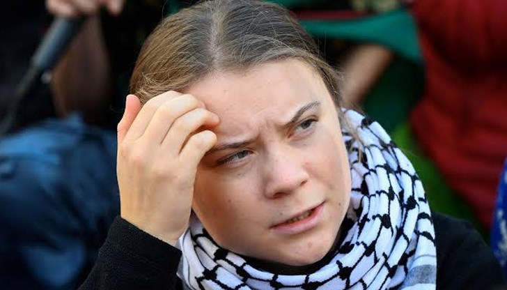 Шведската активистка участва в акция, при която във водите на Канале Гранде беше излята яркозелена боя Шведската активистка участва в акция, при която във водите на Канале Гранде беше излята яркозелена боя