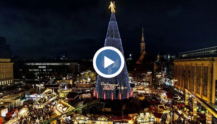 Грандиозното съоръжение в Дортмунд тежи 40 тона и се извисява на 46 метра височина