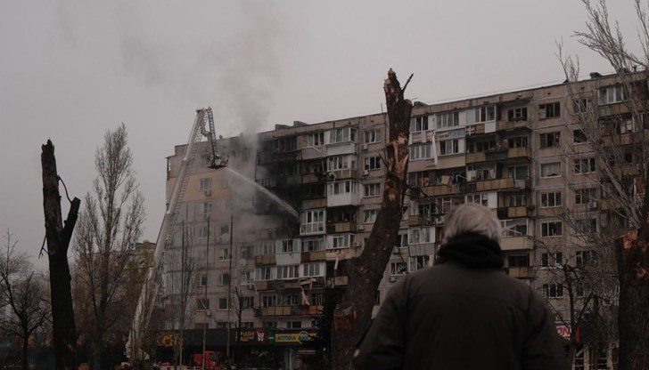 Втора масирана атака срещу украинската столица за последните четири дни Втора масирана атака срещу украинската столица за последните четири дни