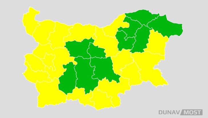 Предупреждението е за обилни валежи и силен вятър Предупреждението е за обилни валежи и силен вятър