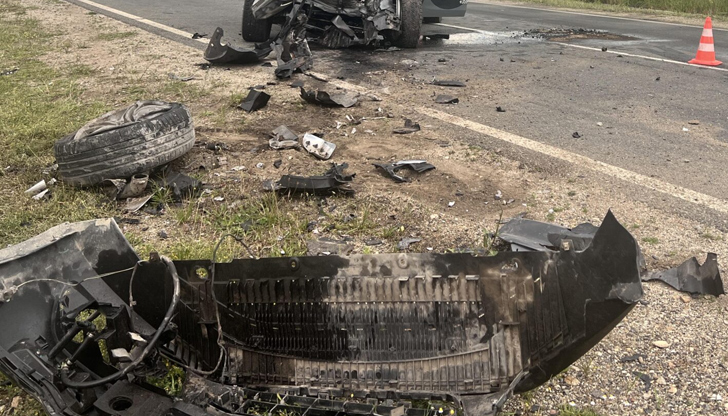 Три коли се удариха тази сутрин на пътя Сливен -