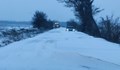 Сняг и силен вятър затрудниха движението в Русенско