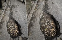 Шофьор "благодари" за адреналина от огромни дупки в центъра на Русе