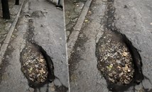 Шофьор "благодари" за адреналина от огромни дупки в центъра на Русе