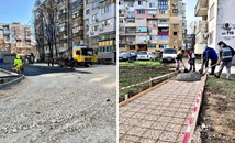 Община Русе продължава обновяването на междублокови пространства в четири района на Русе