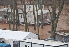 Пътят за Ахтопол е залят а в село Изгрев паднаха