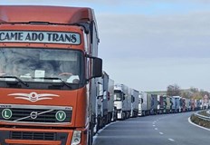 Трафикът на пункта Капитан Андреево е интензивенДвижението на тежкотоварни автомобили