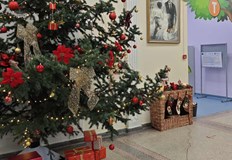 Ученици украсиха коледното дръвчеКметът на Община Сливо полеВалентин Атанасов направи