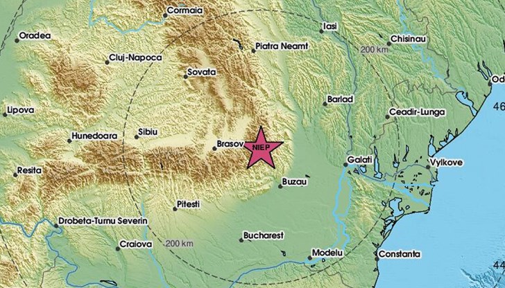 Дълбочината на огнището е значителна – 140 километра