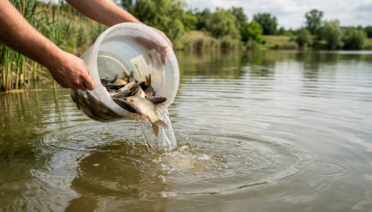 Ловци и доброволци участваха в акцията по обогатяване на водоемите с шаран, толстолоб и бял амур Ловци и доброволци участваха в акцията по обогатяване на водоемите с шаран, толстолоб и бял амур