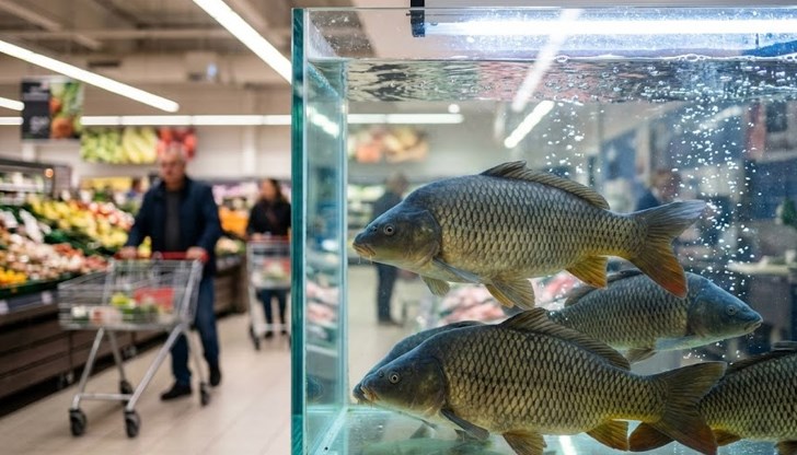 Живият шаран върви между 11 и 12 лева в специализираните магазини, веригите предлагат промоции Живият шаран върви между 11 и 12 лева в специализираните магазини, веригите предлагат промоции