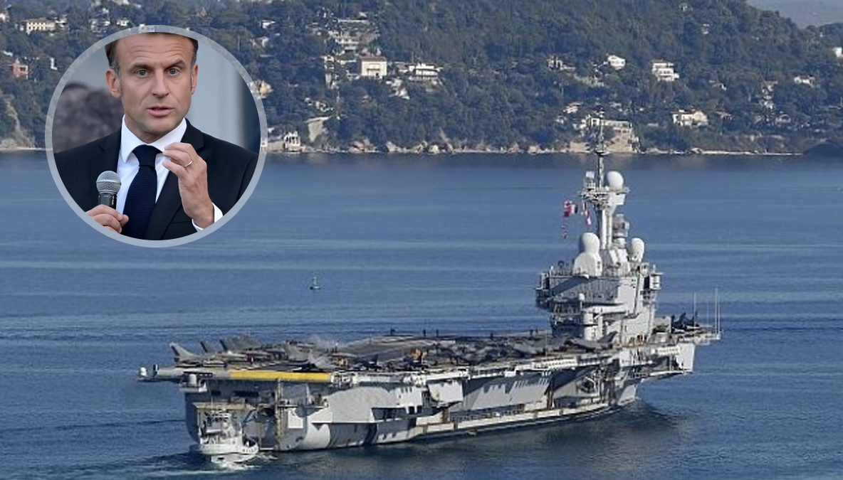 Президентът Еманюел Макрон обяви новината пред военни в Абу Даби,