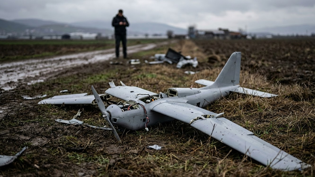 Летателният апарат Орлан-10 е открит от местни жители в квартал