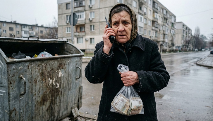 Жената хвърлила парите до контейнер за смет, мислейки че спасява