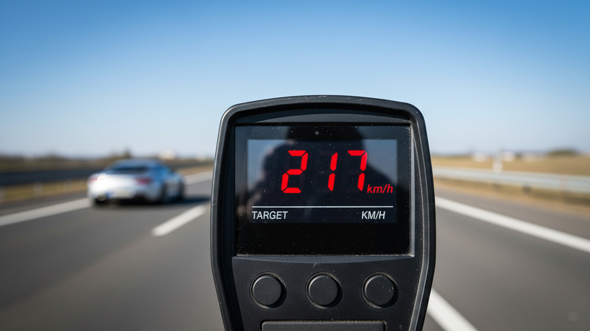 За подобно драстично превишение на скоростта в съседната държава се