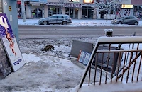 Автомобил помете спирка на улица "Борисова"