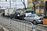 Зрелищна верижна катастрофа в София