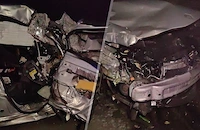 Първи кадри от катастрофата на пътя Русе-Червена вода