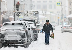 Столицата на Русия е под 60 сантиметрова снежна покривкаИзминалата нощ
